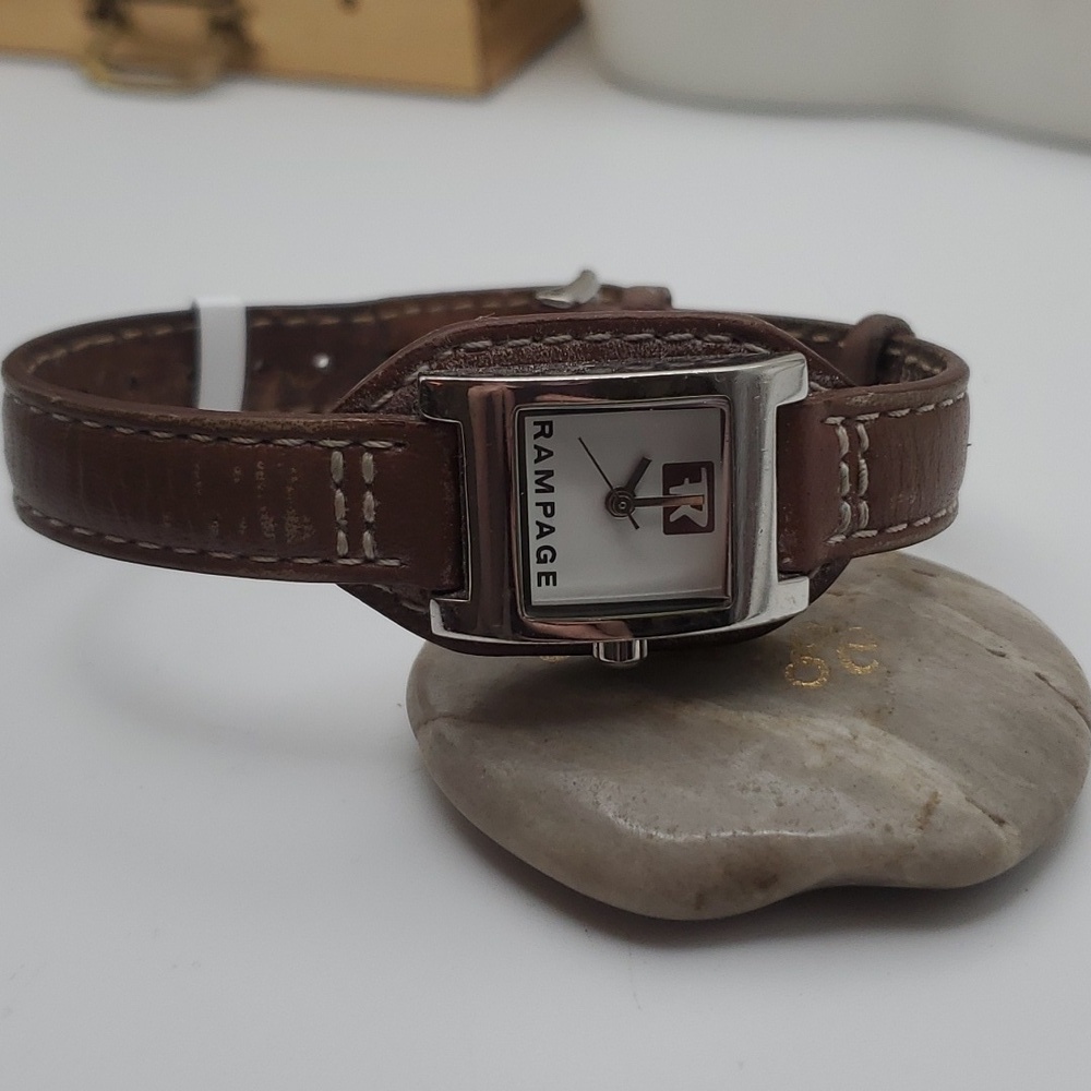 Rampage genuine leather watch vintage batteries not‎ included B1726